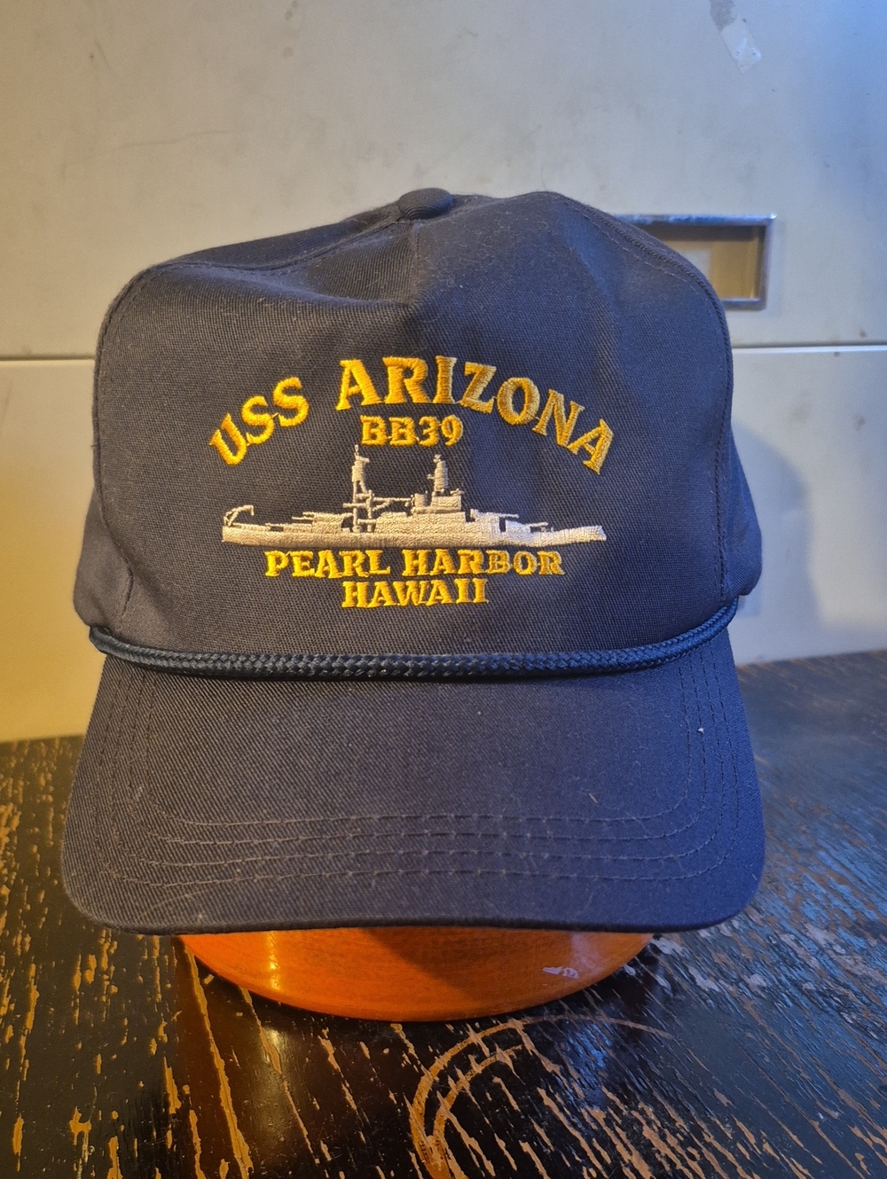 USS Arizona Pearl Harbor Embroidered Navy Cap
